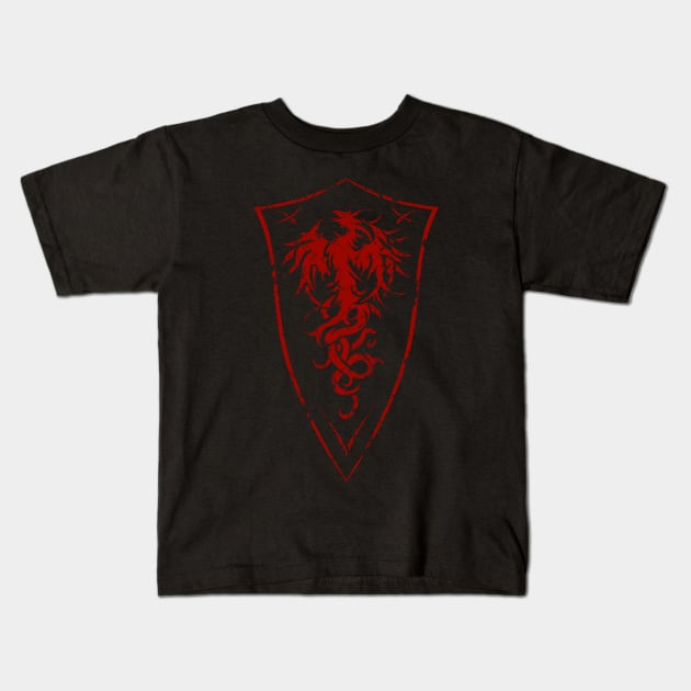 Phoenix Shield Logo Kids T-Shirt by chriskar